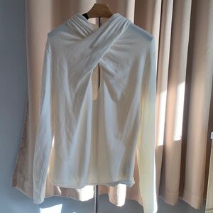 Abercrombie & Fitch White Peep Hole Sweater